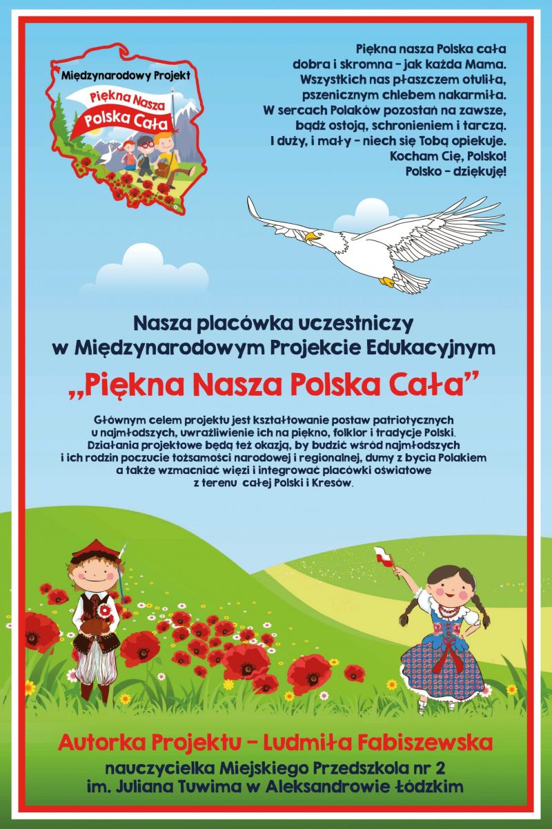 Szkoła Podstawowa im. Marii Konopnickiej w Krzemieniewicach po raz kolejny przystąpiła do Międzynarodowego Projektu Edukacyjnego „Piękna nasza Polska cała”