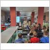 Galeria zdjęć:  ?Książki mają swoją historię? inscenizacja w bibliotece Szkoły Podstawowej w Gorzkowicach. Link otwiera powiększoną wersję zdjęcia.