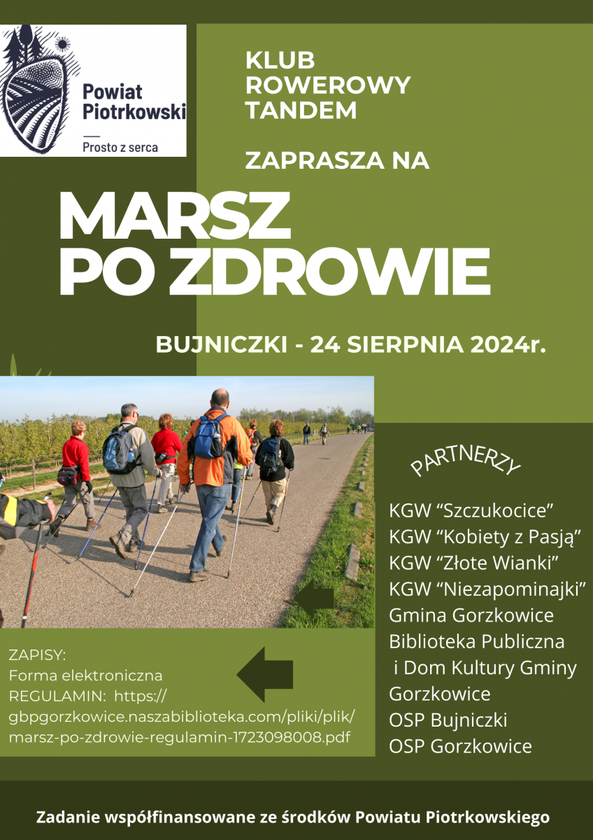 Marsz po zdrowie - zapraszamy do zapisów