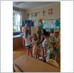 Galeria zdjęć: Przedszkolaki z wizytą w Szkole Podstawowej. Link otwiera powiększoną wersję zdjęcia.